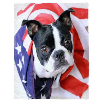 Boston Dog American Flag Spring and Autumn Soft Flannel Blanket Office Siesta Blanket Sofa Bed Blanket
Boston Dog American Flag Spring and Autumn Soft Flannel Blanket Office Siesta Blanket Sofa Bed Blanket