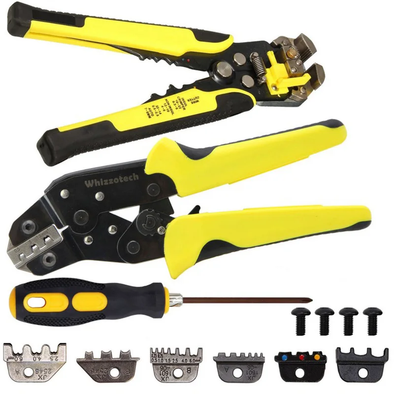 Wire Crimpers Wire Strippers Tool Kit Crimping Tool 4 in 1 Insulated Ratcheting Terminals Set LB88
Wire Crimpers Wire Strippers Tool Kit Crimping Tool 4 in 1 Insulated Ratcheting Terminals Set LB88