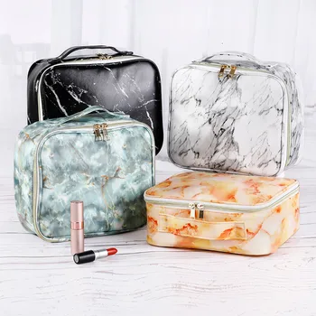 Multifunction Toiletry Bag Portable Bag PU Leather Marble pattern Travel Cosmetic Bag High capacity Organizer For Woman elegant 
Multifunction Toiletry Bag Portable Bag PU Leather Marble pattern Travel Cosmetic Bag High capacity Organizer For Woman elegant