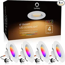 Lumary LED Recessed Lighting 6'' 13W LED Downlights Wi-Fi Smart Recessed Lights RGBWW Can Lights Music Sync Work
Lumary LED Recessed Lighting 6'' 13W LED Downlights Wi-Fi Smart Recessed Lights RGBWW Can Lights Music Sync Work