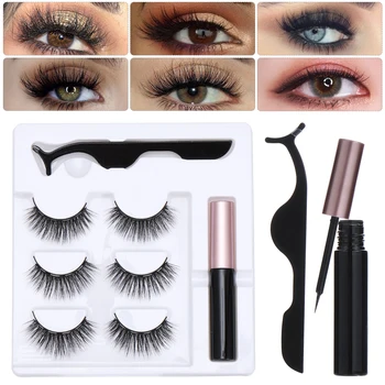 5 Magnets False Eyelash With Eyeliner Liquid Kit Mink Eyelashes Natural Long Long-lasting No Glue Need Lashes Eye Makeup Tools
5 Magnets False Eyelash With Eyeliner Liquid Kit Mink Eyelashes Natural Long Long-lasting No Glue Need Lashes Eye Makeup Tools