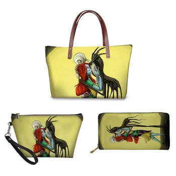Jack & Sally Nightmare before Christmas Printing Handbag&Wallet&Storage bag sets bag de mujer sac besace femme bolso marron 
Jack & Sally Nightmare before Christmas Printing Handbag&Wallet&Storage bag sets bag de mujer sac besace femme bolso marron