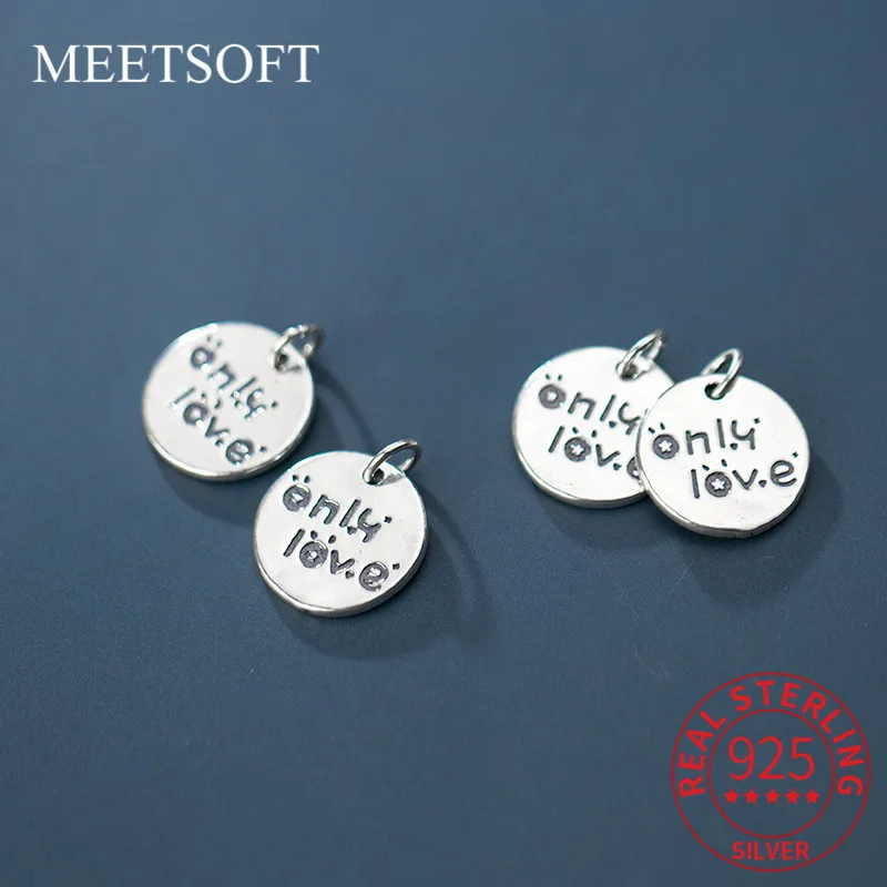 MEETSOFT Romantic 925 Sterling Silver 16mm Letter Round Sign Charms of DIY Handmade Jewelry Necklace Bracelect Accessory
MEETSOFT Romantic 925 Sterling Silver 16mm Letter Round Sign Charms of DIY Handmade Jewelry Necklace Bracelect Accessory