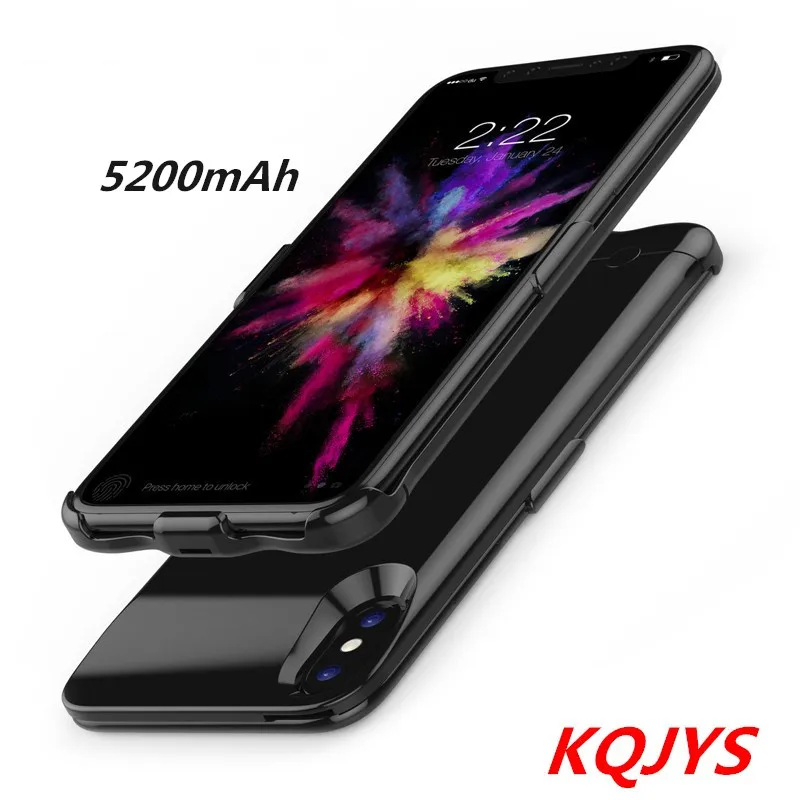 

KQJYS 5200mAh Portable Backup Battery Charger Cases For iPhone X Xs Battery Case Power Bank Charging Cover Power Case