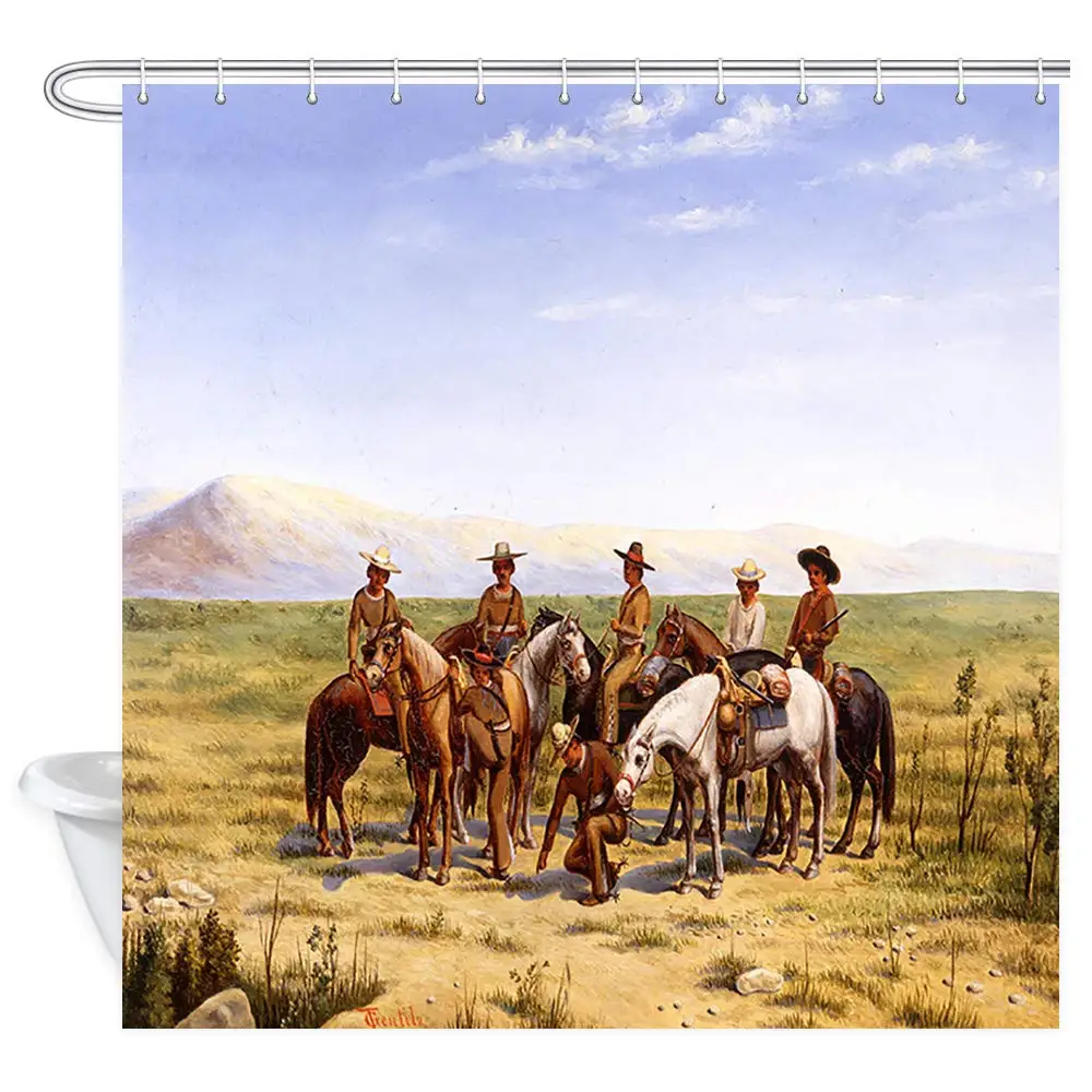 South Texas Shower Curtain, Western Cowboy Riding Horse Polyester Fabric Bathroom Bath Curtain Liner Set with Hooks
South Texas Shower Curtain, Western Cowboy Riding Horse Polyester Fabric Bathroom Bath Curtain Liner Set with Hooks
