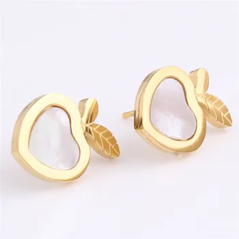 2020 Hot-selling Simple Gold Stainless Steel Shell Love Apple Earrings Crystal from Swarovskis Fit Girls and female As Gifts
2020 Hot-selling Simple Gold Stainless Steel Shell Love Apple Earrings Crystal from Swarovskis Fit Girls and female As Gifts