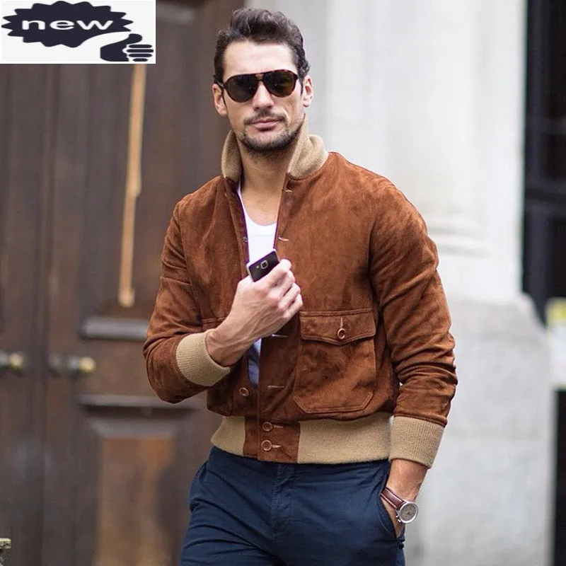 Casual Single Breasted Faux Suede Mens Jackets Spring New Long Sleeve Pockets Stand Collar Ribbed Patchwork Slim Fit Short Coats
Casual Single Breasted Faux Suede Mens Jackets Spring New Long Sleeve Pockets Stand Collar Ribbed Patchwork Slim Fit Short Coats