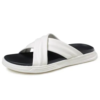 Mens Sandals Summer Outdoor Breathable Leather Trend Sandals Male Outer Wear Word Slippers men Cross-tied flip flops cowhide
Mens Sandals Summer Outdoor Breathable Leather Trend Sandals Male Outer Wear Word Slippers men Cross-tied flip flops cowhide