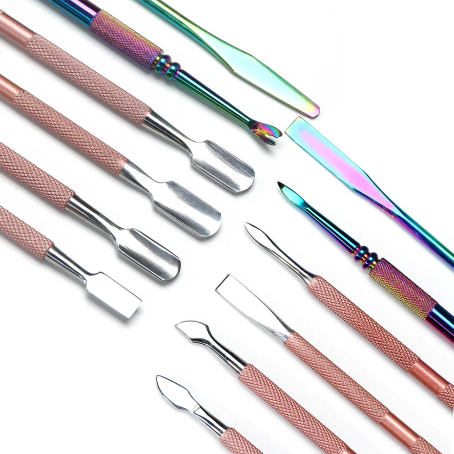 1PC Nail Cuticle Pusher Rainbow Rose Gold Stainless Nail Art Cutter Trimmer Dead Skin Remover Manicure Pedicure Tools LA1549
1PC Nail Cuticle Pusher Rainbow Rose Gold Stainless Nail Art Cutter Trimmer Dead Skin Remover Manicure Pedicure Tools LA1549