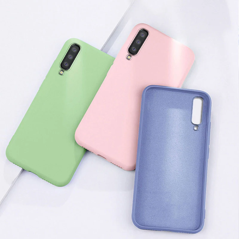 Жидкий силиконовый чехол для Samsung Galaxy A50 мягкий ТПУ A10 A20 A30 A40 A60 A70 Sansung A 50 70 чехлы