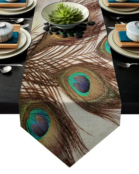 Peacock Feathers Table Runner Table Flag Home Party Decorative Tablecloth Table Runners for Wedding
Peacock Feathers Table Runner Table Flag Home Party Decorative Tablecloth Table Runners for Wedding