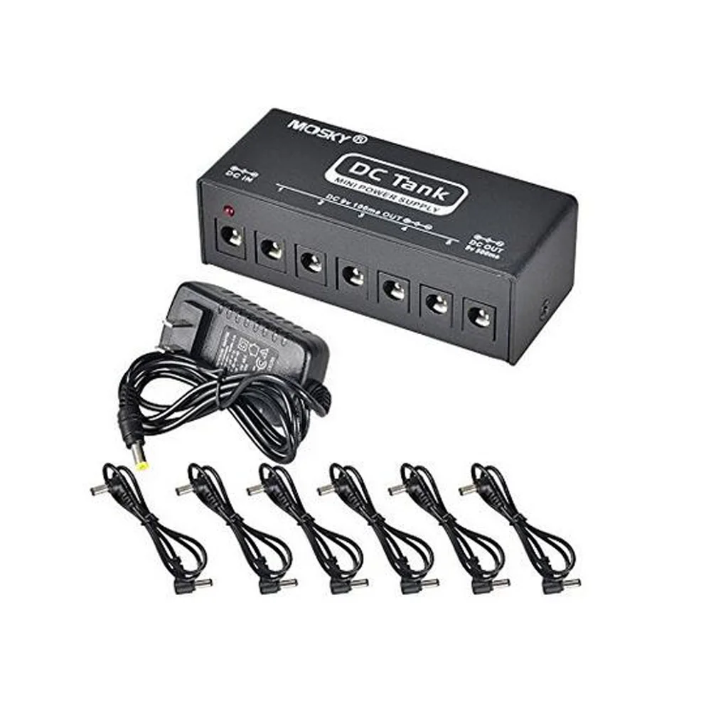 Mosky DC Tank 9V Guitar Pedal Power Supply 6 Isolated Output for 6 Effect Pedals Mini Guitar Accessories
Mosky DC Tank 9V Guitar Pedal Power Supply 6 Isolated Output for 6 Effect Pedals Mini Guitar Accessories
