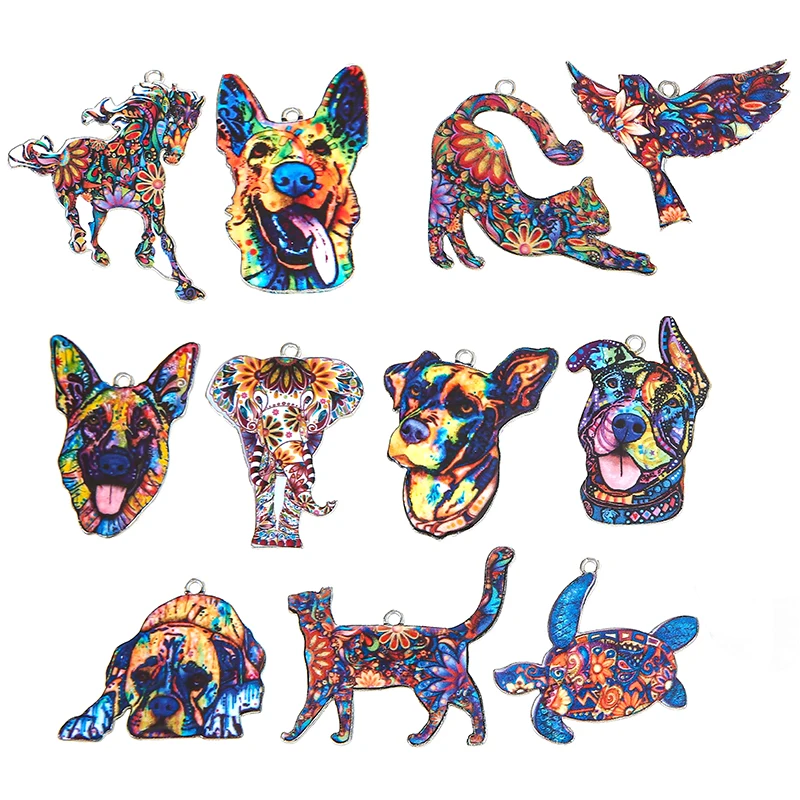 New Colorful 10Pcs Mixed Cat Dog Animal Charm Bracelets Elephant Tiger Tortoise Enamel Pendant Necklace Diy Accessories Jewelry
New Colorful 10Pcs Mixed Cat Dog Animal Charm Bracelets Elephant Tiger Tortoise Enamel Pendant Necklace Diy Accessories Jewelry