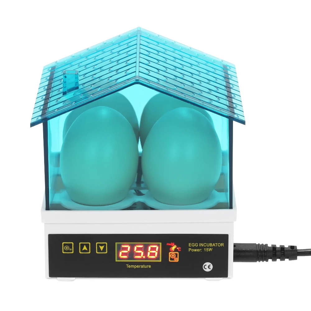 4 Eggs Incubator Household Mini Intelligent Automatic Egg Temperature Control Incubator for Hatching Chicken Duck Bird Poultry
4 Eggs Incubator Household Mini Intelligent Automatic Egg Temperature Control Incubator for Hatching Chicken Duck Bird Poultry