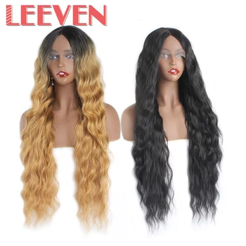 Leeven Long Wavy Black 613 Blonde Lace Front Wig Synthetic Wigs For Women Brown Burgendy Middle Part Long Hair peruka 
Leeven Long Wavy Black 613 Blonde Lace Front Wig Synthetic Wigs For Women Brown Burgendy Middle Part Long Hair peruka