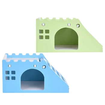 2x Exquisite Hamster House Viewing Deck House for Pets Hamsters Guinea-Pig Hamster Nest with Ladder Green & Blue
2x Exquisite Hamster House Viewing Deck House for Pets Hamsters Guinea-Pig Hamster Nest with Ladder Green & Blue
