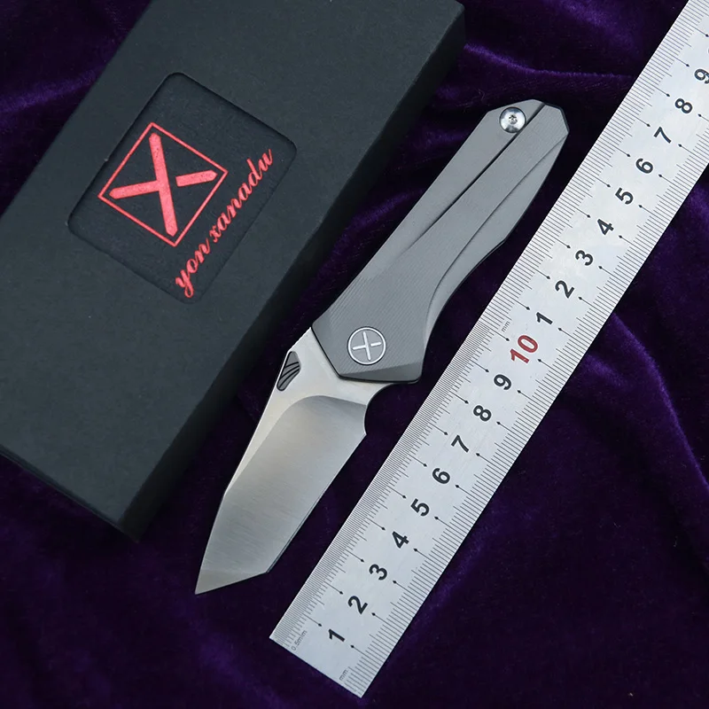 LEMIFSHE YX-628 D2 blade ceramic bearing tactical folding knife TC4 titanium alloy handle outdoor camping hunting tool EDC
LEMIFSHE YX-628 D2 blade ceramic bearing tactical folding knife TC4 titanium alloy handle outdoor camping hunting tool EDC