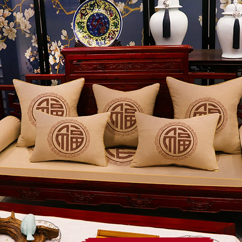 Chinese style chair pillow cushions geometric jacquard fabric linen sofa cushion cover
Chinese style chair pillow cushions geometric jacquard fabric linen sofa cushion cover