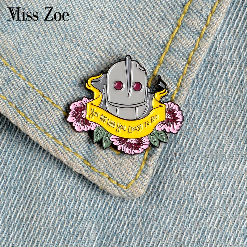 YOU ARE WHO YOU CHOSE TO BE Enamel Pins Custom Robot Banner Brooches Lapel Pin Shirt Bag Iron Giant Badge Jewelry Gift Friends
YOU ARE WHO YOU CHOSE TO BE Enamel Pins Custom Robot Banner Brooches Lapel Pin Shirt Bag Iron Giant Badge Jewelry Gift Friends