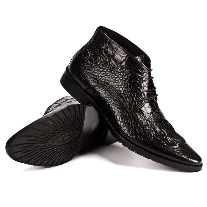 Genuine Cow Leather Men's Ankle Boots Autumn Pointed Toe Men Dress Boot Quality Leather Work Lace Up Booties Plus Size
Genuine Cow Leather Men's Ankle Boots Autumn Pointed Toe Men Dress Boot Quality Leather Work Lace Up Booties Plus Size
