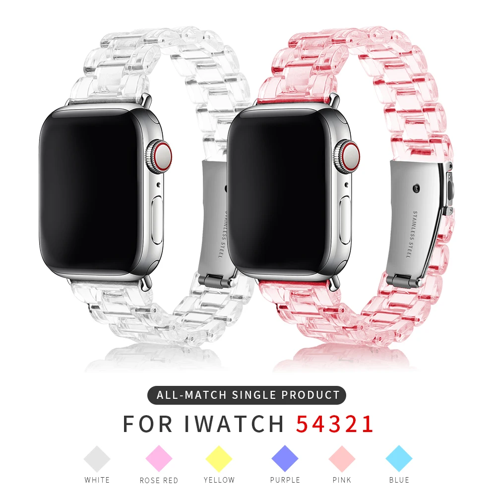 High quality Transparent strap for Apple Watch 6 Band series SE 5 44MM 42MM for iwatch 40MM 38MM 4/3/2/1 replacement accessories
High quality Transparent strap for Apple Watch 6 Band series SE 5 44MM 42MM for iwatch 40MM 38MM 4/3/2/1 replacement accessories