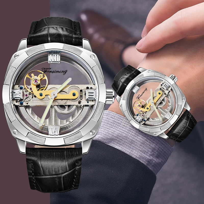 Forsining Retro Steampunk Mechanical Strap Fashion Business Casual Men's Watch Luminous Waterproof Transparent Dial Wristwatch
Forsining Retro Steampunk Mechanical Strap Fashion Business Casual Men's Watch Luminous Waterproof Transparent Dial Wristwatch