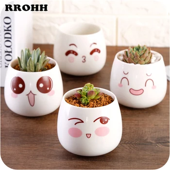 Simple Flower Pot Ceramic Cartoon Expression Succulent Stoneware Flower Pot Desktop Creative Retro Plant Potted Micro Landscape
Simple Flower Pot Ceramic Cartoon Expression Succulent Stoneware Flower Pot Desktop Creative Retro Plant Potted Micro Landscape