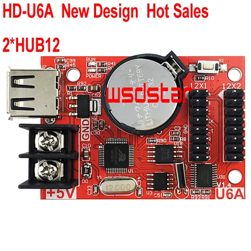 HD U6A новая USB светодиодная карта управления Одноцветный P10 Светодиодный модуль