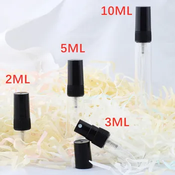 

1PC 2ml 3ml 5ml 10ml Miniature Portable Travel Perfume Glass Spray Bottles Empty Atomizer Mini Test Tube Bottle Clear Glass Vial