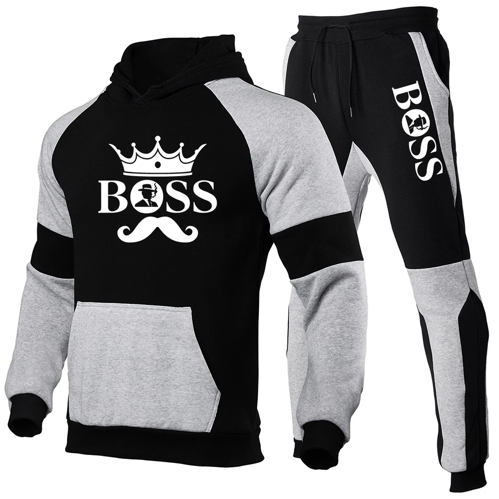 2020 spring and autumn men's two-piece patchwork sportswear interesting men's full sleeve top with hood + outdoor sports pants f
2020 spring and autumn men's two-piece patchwork sportswear interesting men's full sleeve top with hood + outdoor sports pants f