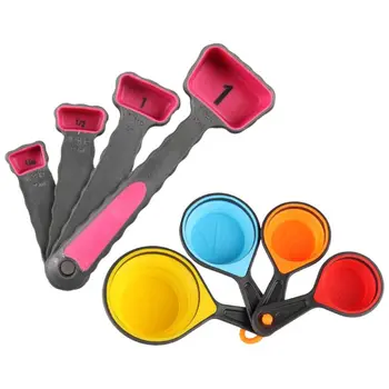 Colorful Durable Practical Kitchen Measuring Spoon a Set Protable Foldable Cup Silicone Baking Tool Home Kitchen Bar
Colorful Durable Practical Kitchen Measuring Spoon a Set Protable Foldable Cup Silicone Baking Tool Home Kitchen Bar