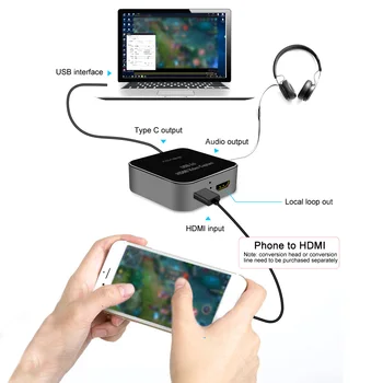 Capture Card HDMI To Type C Adapter Webcasting External Aluminum Alloy Video Conferencing USB3.1 Portable Plug And Play 1080P
Capture Card HDMI To Type C Adapter Webcasting External Aluminum Alloy Video Conferencing USB3.1 Portable Plug And Play 1080P