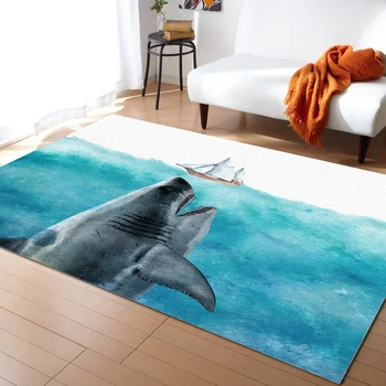 Oceans Sharks Sailing Carpet Bedroom Room Bedside Blanket Rug for Living Room Cloakroom Carpet Bedroom Decor 
Oceans Sharks Sailing Carpet Bedroom Room Bedside Blanket Rug for Living Room Cloakroom Carpet Bedroom Decor