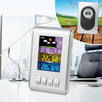 Digital Wireless Weather Station with Large LCD Color Display Outdoor Sensor Snooze Alarm Barometer for Weather Forecast Silver
Digital Wireless Weather Station with Large LCD Color Display Outdoor Sensor Snooze Alarm Barometer for Weather Forecast Silver