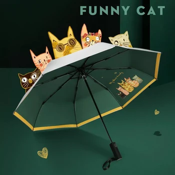 New Girls Cute Cat Umbrella Rain Women Automatic Folding Clear Umbrellas Sun Protection Anti UV Parasol Umbrella Windproof
New Girls Cute Cat Umbrella Rain Women Automatic Folding Clear Umbrellas Sun Protection Anti UV Parasol Umbrella Windproof