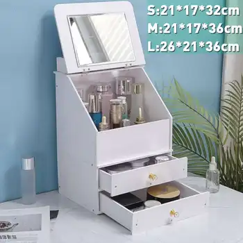 Desktop Cosmetic Storage Box Organizer Drawer With Mirror Dresser Container Boxes Makeup Skin Care Jewelry Shelf Organizer Case
Desktop Cosmetic Storage Box Organizer Drawer With Mirror Dresser Container Boxes Makeup Skin Care Jewelry Shelf Organizer Case