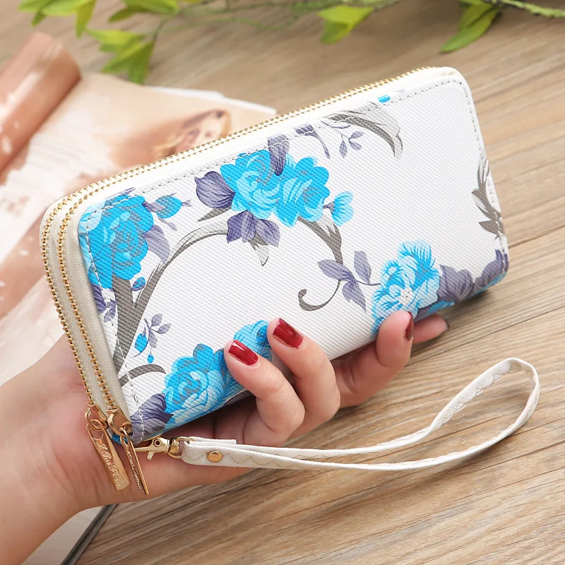 Factory Direct Selling Women Printed Rose Wallet Double Zipper Handbag Multi Card Cash Wallet Purse With Free Shipping Promotion 
Factory Direct Selling Women Printed Rose Wallet Double Zipper Handbag Multi Card Cash Wallet Purse With Free Shipping Promotion