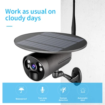 Solar Wifi Camera Full-color Night-vision with Loudspeaker PIR Motion Detection 1080p Waterproof IP66 Wireless Outdoor Security
Solar Wifi Camera Full-color Night-vision with Loudspeaker PIR Motion Detection 1080p Waterproof IP66 Wireless Outdoor Security