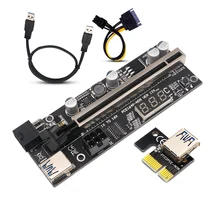VER12X PCI-E Riser With Temperature Sensor PCIE PCI E Express Card GPU 1X to X16 USB Cable Riser with USB 3.0 Cable 6pin Power
VER12X PCI-E Riser With Temperature Sensor PCIE PCI E Express Card GPU 1X to X16 USB Cable Riser with USB 3.0 Cable 6pin Power