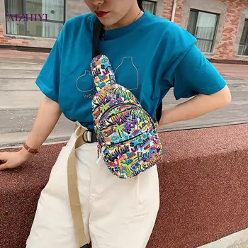Fashion Colorful Graffiti Fanny Waist Bag Classic Texture Delicate Creative Chic Women Nylon Chest Pouch Shoulder Pack
Fashion Colorful Graffiti Fanny Waist Bag Classic Texture Delicate Creative Chic Women Nylon Chest Pouch Shoulder Pack
