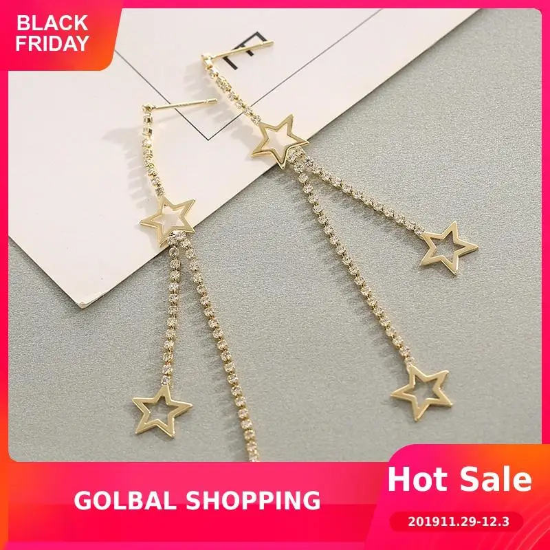 Korean Lovely Heart Stars Long Tassel Earrings Metal Gold Color Statement Dangle Earrings For Women Fashion Jewelry kolczyki
Korean Lovely Heart Stars Long Tassel Earrings Metal Gold Color Statement Dangle Earrings For Women Fashion Jewelry kolczyki