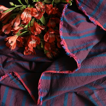 High count and high density yarn dyed cotton tissu Purple Stripe fabric Fashion dress patchwork
High count and high density yarn dyed cotton tissu Purple Stripe fabric Fashion dress patchwork