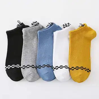 Spring summer heel personalized boat socks geometry college Style Men's socks 
Spring summer heel personalized boat socks geometry college Style Men's socks