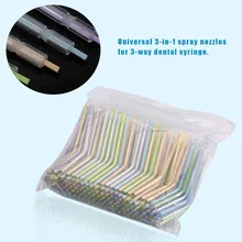 

200 Pcs Dental Disposable Independent Air Water Spray Nozzles Tips Tubes 3-Way Triple Syringe Teeth Whitening Dentist Instrument