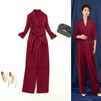 Temperament women's pants suit high quality 2020 new casual long sleeve jacket Elegant high waist wide leg pants Two-piece
Temperament women's pants suit high quality 2020 new casual long sleeve jacket Elegant high waist wide leg pants Two-piece