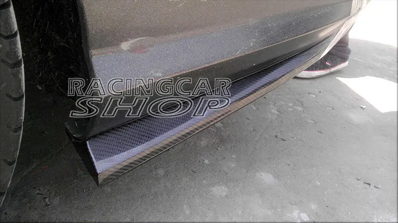 Задняя флейта из настоящего углеродного волокна 1 пара для Benz W204 C63 AMG боковая юбка