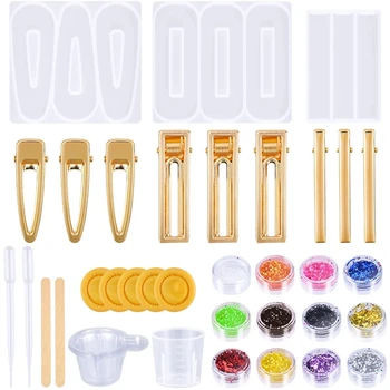 Silicone Resin Molds DIY Hair Pin Jewelry Casting Mold Making Tools for Hair Pin Keychain Bookmark Pendant Craft Making
Silicone Resin Molds DIY Hair Pin Jewelry Casting Mold Making Tools for Hair Pin Keychain Bookmark Pendant Craft Making
