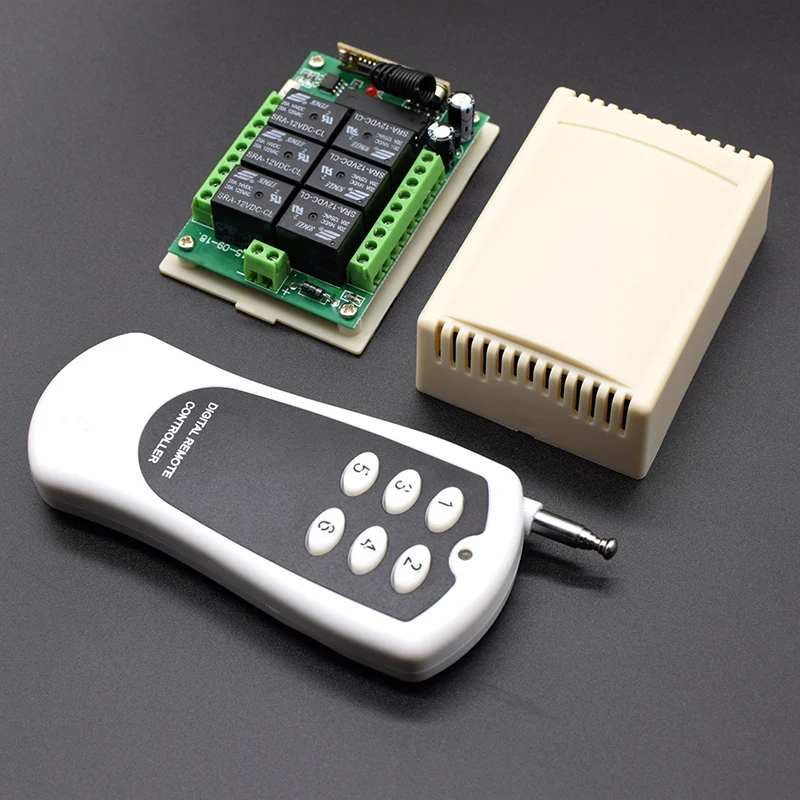 12V 6 Channel RF Relay Module Board Control Switch 6-channel RF Receiving Controller High Stability 6 Channel Relay
12V 6 Channel RF Relay Module Board Control Switch 6-channel RF Receiving Controller High Stability 6 Channel Relay