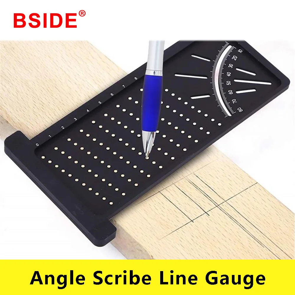 Plastic Precision Woodworking Angle Scribe Mark Line Gauge & Rule Mitre T-Type Ruler Carpenter Measuring Outdoor Tool
Plastic Precision Woodworking Angle Scribe Mark Line Gauge & Rule Mitre T-Type Ruler Carpenter Measuring Outdoor Tool