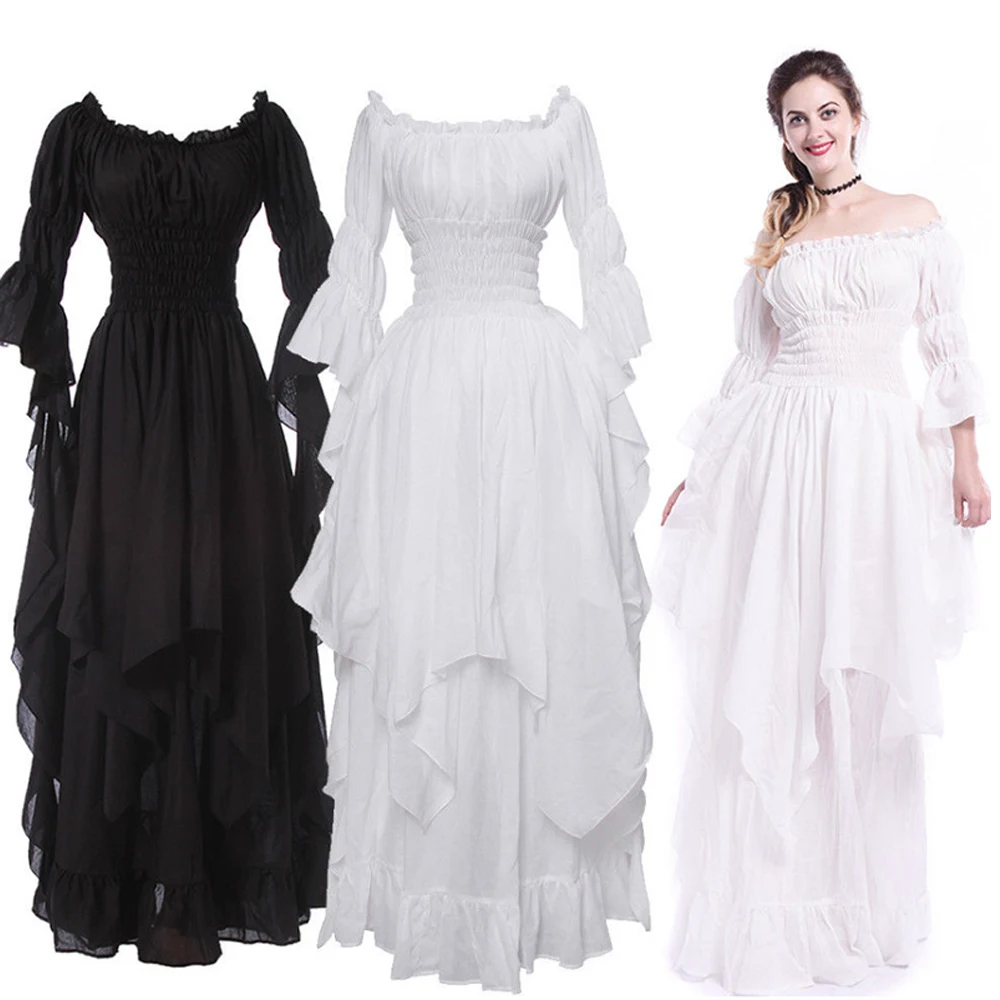 Vintage Victorian Medieval Dress Renaissance Black Gothic Dress Women Cosplay Halloween Costume Prom Princess Gown Plus Size 5XL
Vintage Victorian Medieval Dress Renaissance Black Gothic Dress Women Cosplay Halloween Costume Prom Princess Gown Plus Size 5XL
